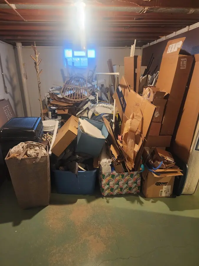 Roll-off dumpster container at job site for Construction Dumpster Rental in Kingston